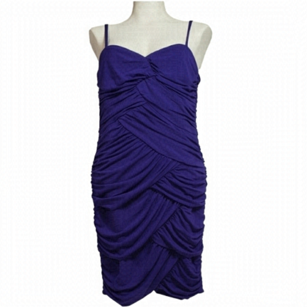Deep Purple Ruffled Suzy Sheer Formal Dress